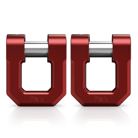 RENO 3/4" D Ring Shackle, 68,000 lbs Break Strength with 7/8" Inch Pin Universal Use with Tow Strap Winch for Off-Road Truck ATV UTV SUV Recovery Towing Trailer (Aluminum, 2 Pack, Red)