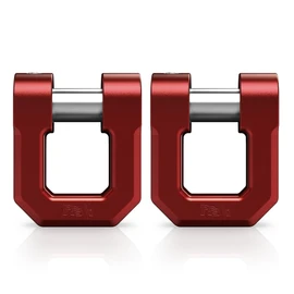 RENO 3/4" D Ring Shackle, 68,000 lbs Break Strength with 7/8" Inch Pin Universal Use with Tow Strap Winch for Off-Road Truck ATV UTV SUV Recovery Towing Trailer (Aluminum, 2 Pack, Red)