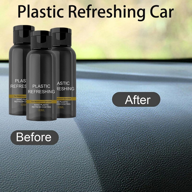3Packs Plastic Refreshing, Car Plastic Plating Refurbishing Agent, Plastic Revitalizing