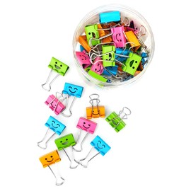 D.RECT Foldback Clips for Office | 48 Pack Multipurpose Paper Metal Binder Clips for Office Supplies Notes and Spice Clip Packaging | Paper Clips Assorted Colors | 25mm