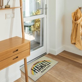 Nogrit Front Porch Decor Doormat,Hawaiian Beach Door mats Hawaii Aloha State Summer Beach Vacation Waterproof Door Mat Outdoor Entrance 17x30 Inch Non-Slip Doormat for Beach House Front Door 532