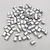 Aluminum Crimping Loop Sleeve Clips,100 PCS Silver Fence Clips with