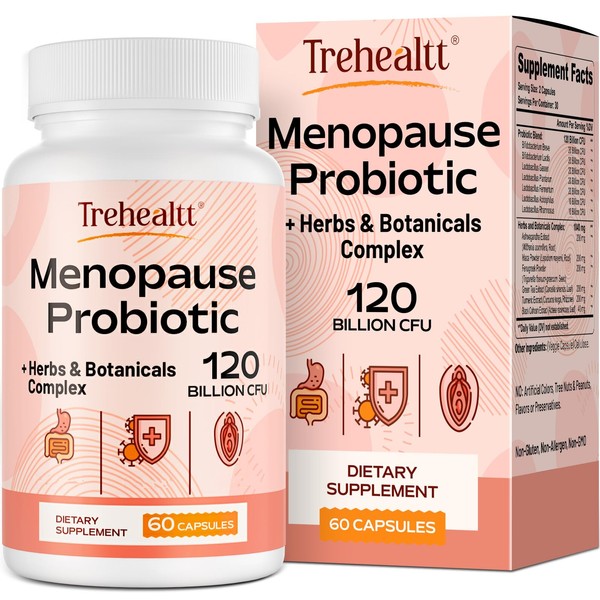 Menopause supplements for women, 120 Billion CFU Probiotic, 13-in-1 Herbs