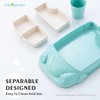 Kids garden Car Plate 8Pcs/Set Bamboo Children Dinnerware Sets -
