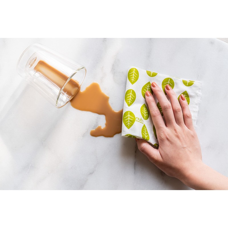 Reusable Kitchen Roll, 1 Roll, 40 Cloths, Washable Bamboo Cloths,