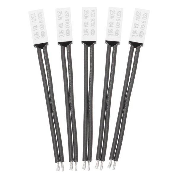 sourcing map 5 Pcs KSD9700 Thermostat 50°C/122°F Normally Close Temperature