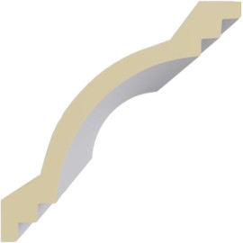 Endurathane Kent Crown Moulding, 5 7/8"H x 5 7/8"P x 8 3/8"F x 94 1/2"L, Factory Primed