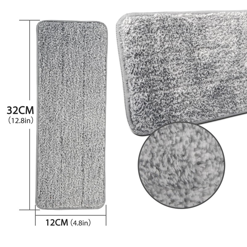 MASTERTOP 3 Pcs Microfiber Mop Pads Reusable, Washable Mop Pads