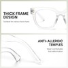 Cyxus Thick Cell Frame Date Glasses, Blue Light Reduction, No