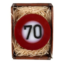 Lustapotheke® Handmade Soap for 70th Birthday in Traffic Sign Look