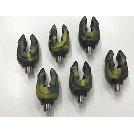 6 x Flexi Rubber Chunky Camo Design Rod butt rests. Coarse / carp / Pike. Standard Threads