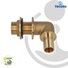 Tecuro brass tank fitting rain barrel connection 1 inch connector