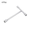sourcing map 4pcs 3-Way Wrench, 8mm 9mm 10mm Socket T