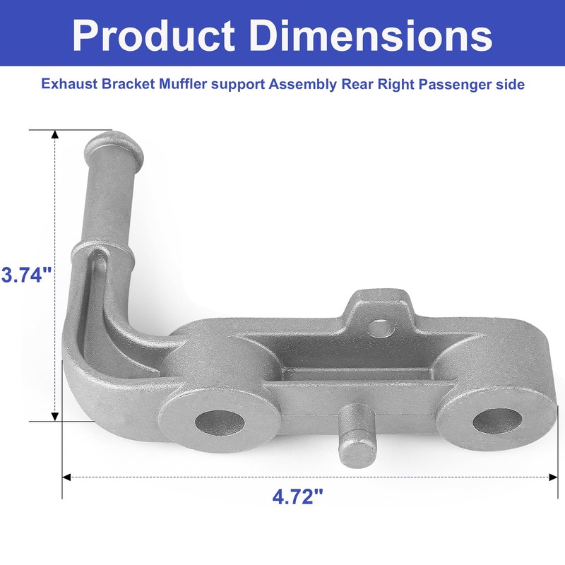 Rear Right Exhaust Bracket Muffler Support Assembly Passenger Side Compatible