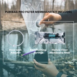 Puribag Pro Membrane Filter Kit - Hollow Fiber Membrane Filter and Tubing Attachment - Upgrades Your Puribag to the Puribag Pro System with a Puribag Water Filter
