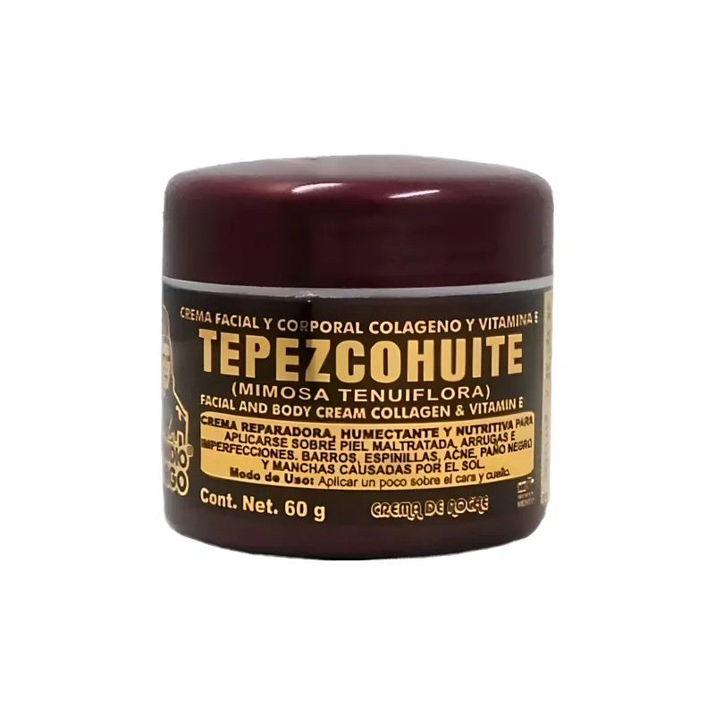 Crema De Tepezcohuite 60g Quita Manchas Y Quemaduras De Piel