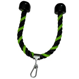 Tricep Rope Cable Attachments Cable Machine Accessories for Home Gym, 27 Inch Tricep Rope For Pulley System Attachment, Cable Machine Attachments, Weight Fitness With Pulldown Grips (Green&Black)