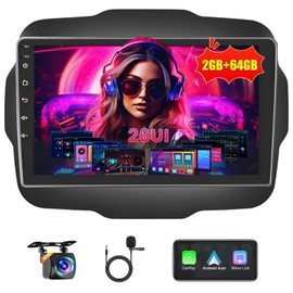Inefala [2G+64G] Android 15 Car Stereo for Jeep Renegade 2015-2020 with Wireless Carplay Android Auto, 9 Inch HD Touch Screen with GPS WiFi Bluetooth FM/RDS Radio EQ SWC 26UI Backup Camera MIC