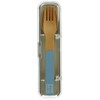 HOME MADE Wood Grain Cutlery Set, Blue, 4776943