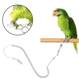 Pet Bird Anklet, 6 m Parrot Bird Stand Anklet Anti-Bite Flying Rope Leash Kits Parrot Anklet Pet Outdoor Traction for Macaw Cockatiel Lovebird Macaw