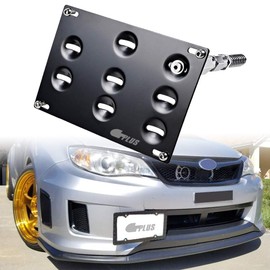 GTPLUS JDM Front Bumper Tow Hook License Plate Mounting Bracket Holder Relocator Compatible with Scion FR-S 13-17, 18-21 Toyota 86, Compatible with Subaru 13-21 BRZ, 15-21 WRX/STi Impreza/Forester