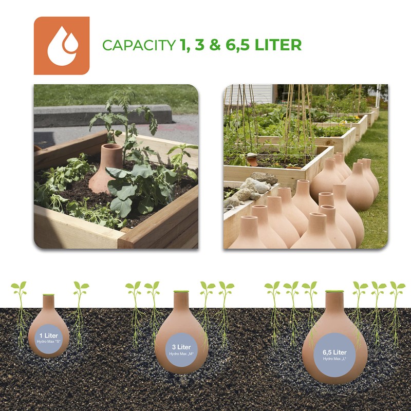 Bio Green HM-S Small HYDRO Max Clay Vessel - Brown