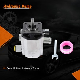 PumpShark 16 GPM 2 Stage Hydraulic Log Splitter Pump - 4000PSI 1/2 “NPT Outlet Hydraulic Pump for Wood Splitters | Direct Replacement Hydraulic Gear Motor