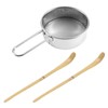 2 Pieces Tea Spoons and 1 Piece Stainless Steel Powder