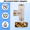 Tinoaly 3/8 x 1/2 Bidet T Adapter for Toto Washlets