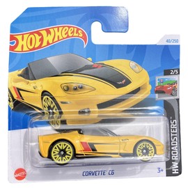 Hot Wheels - Corvette C6 - HW Roadsters 2/5 - HTD20 - Short Card - GM - Yellow - Mattel 2024-1:64