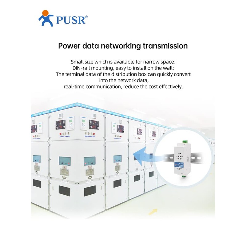 PUSR DR302 Modbus Gateway with Modbus RTU to Modbus TCP