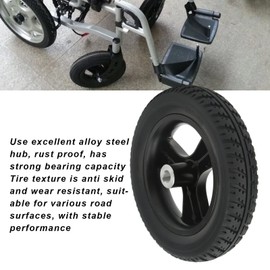 10in Electric Wheelchair Rear Wheel Anti Skid Polyurethane Tire Alloy Hub Wheelchair Wheel