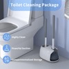 Quytrixen Toilet Brush and Plunger Set with Bracket Hidden Toilet