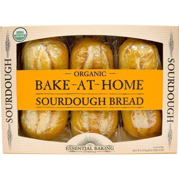 Essential Baking Company Bake-At-Home Organic Sourdough 3 Loaves 54.6 Oz/1.55