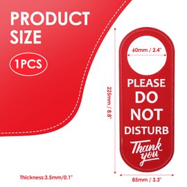 PU Leather Double Sided Please Do Not Disturb Sign, Do Not Disturb Door Hanger Sign, Door Knob Privacy Signs for Office Clinic Dorm Online Class Video and Meeting Session, 1 Pack