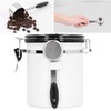 Sealing Container with Spoon Stainless Steel Coffee Beans Canister with