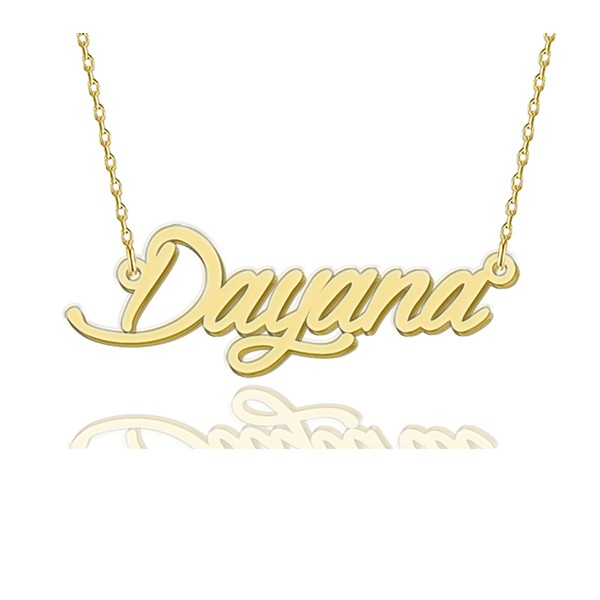 HUAN XUN Dayana Necklaces Gold Name Necklace for Women Charm