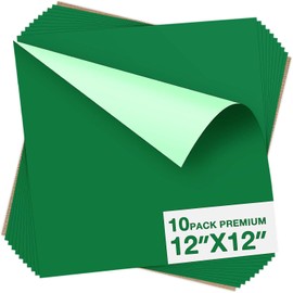 Dysania Green Heat Transfer Vinyl Bundle - 10 Pack (12" x 12") Green HTV Vinyl, Pu Iron on Vinyl for T-Shirt,Easy to Cut & Weed for Heat Vinyl Design