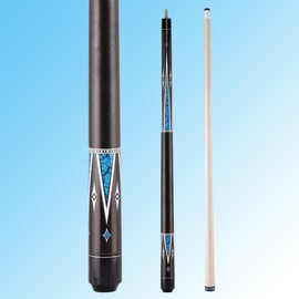 Tiekerbilir 48 Inch Short Pool Cue Stick for Beginners, Canadian Maple Billiard Cues for Tight Spaces, 48 inch Billiards Cue Stick Junior Size Cues (Blued)