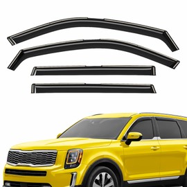 Extra Durable Window Deflectors in-Channel Window Visors Rain Guards Fit for Kia Telluride 2020-2025, Sun Visors, Wind Vent for Shades, Exterior Car Accessories - 4pcs. AG0770