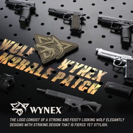 WYNEX - Parche de lobo de moral, parche táctico de PVC y parches de gancho, apliques de moral 3D para mochilas, gorras, chaleco, equipos tácticos, 2 unidades