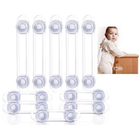 Baby Cupboard Block Child Lock - Cabinet Door Window Latch - Home Safety Protection (Pack of 10)