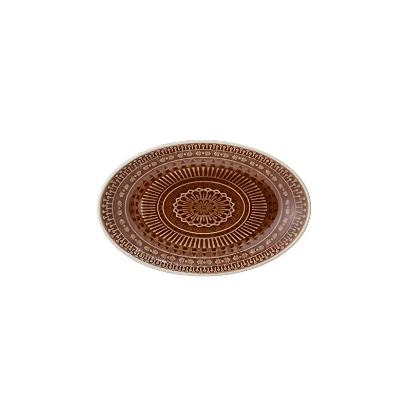 Bloomingville Rani Serving Plate, Brown, Ceramic