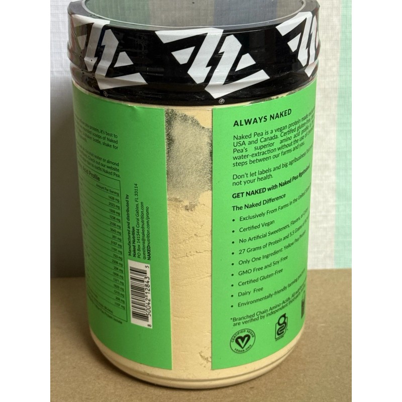 Naked Pea Pea Protein Isolate Plant Based Vegetarian Vegan Protein