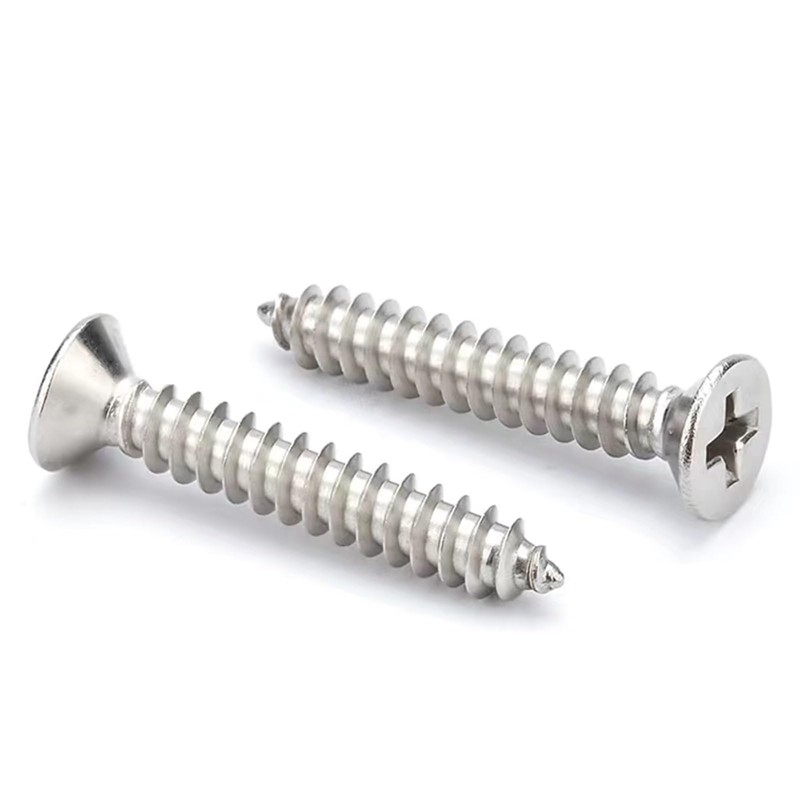 M4 x 80mm Flat Head Wood Self Tapping,Sheet Metal Screws,Phillips