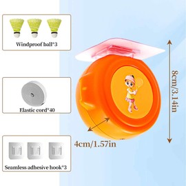 HA BIN Badminton Rebound Trainer, Self-Training Badminton, Badminton Training Aid for Badminton Courts, Gardens, Parks, Living Room, Balcony, Pack of 3