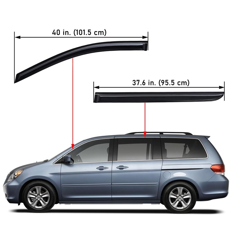 Lightronic Extra Durable Outside Mount Auto Vent Window Visor, Fits
