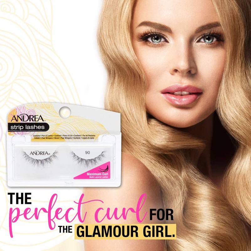 Andrea Curl False Lashes 90, 4 pack