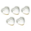 Cuenco para Cera Derretida Corazón Metal Dorado 5 Piezas Depilación