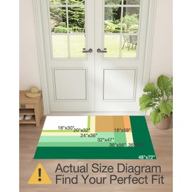 LUMI Ultra Thin Door Mat for Entryway,36"x56" Low Profile Non Slip Rubber Backing Indoor Doormat, Easy Clean Welcome Entrance Mat for Inside House, Patio, Beige